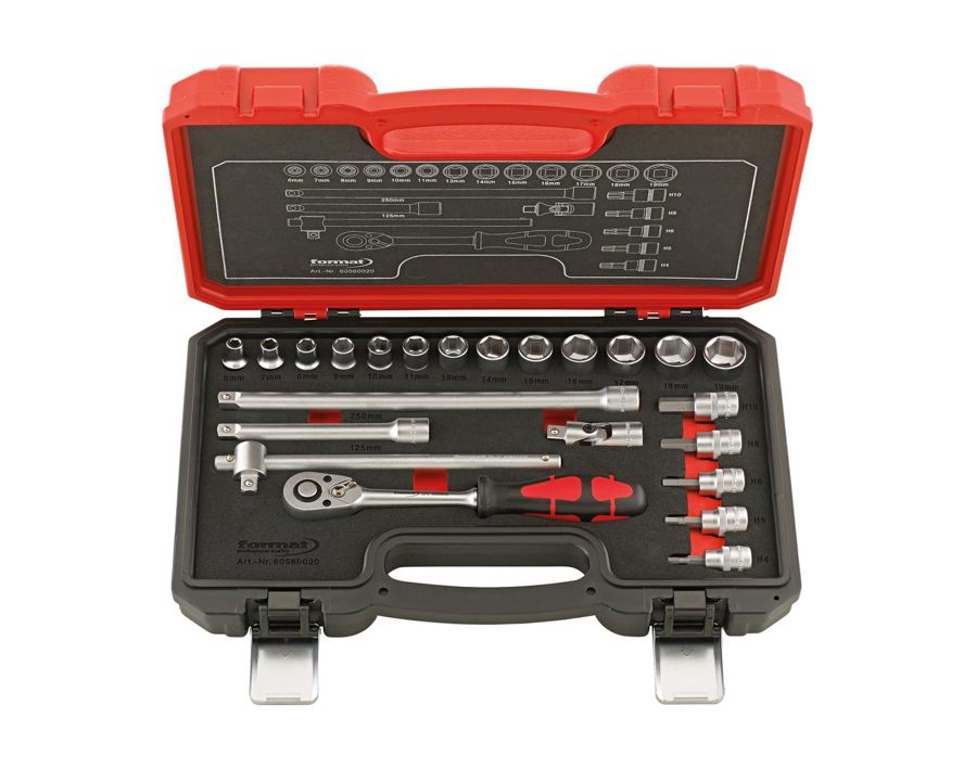 Sechskant-Steckschlüssel-Garnitur 3/8"