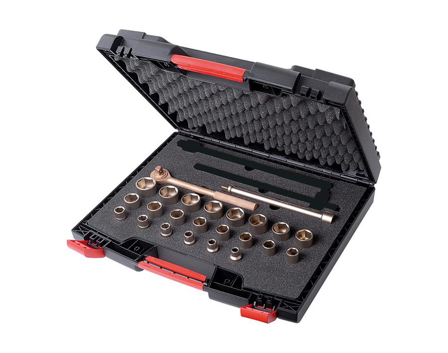 Steckschlüssel-Garnitur 1/2", funkenfrei