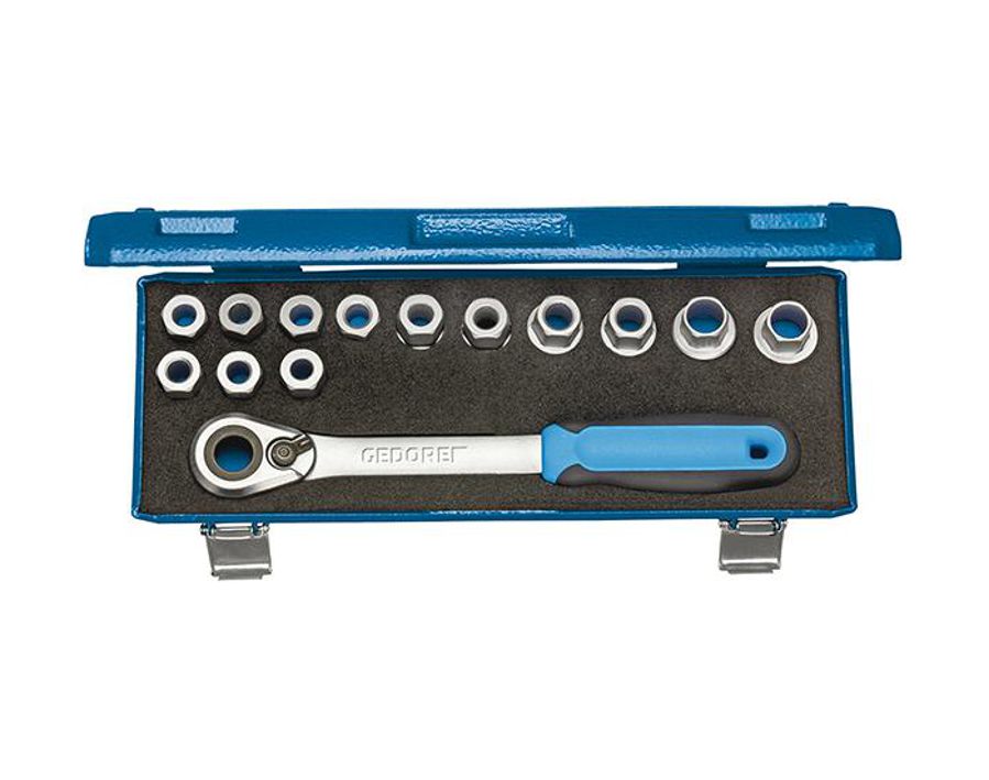 Durchgangs-Steckschlüssel-Garnitur 1/2"