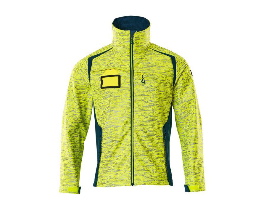 Giacca Softshell ACCELERATE SAFE hi-vis giallo/petrolio scuro