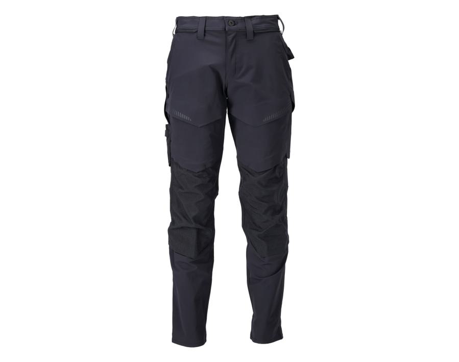 Pantaloni con tasche porta-ginocchiere CUSTOMIZED blu navy scuro