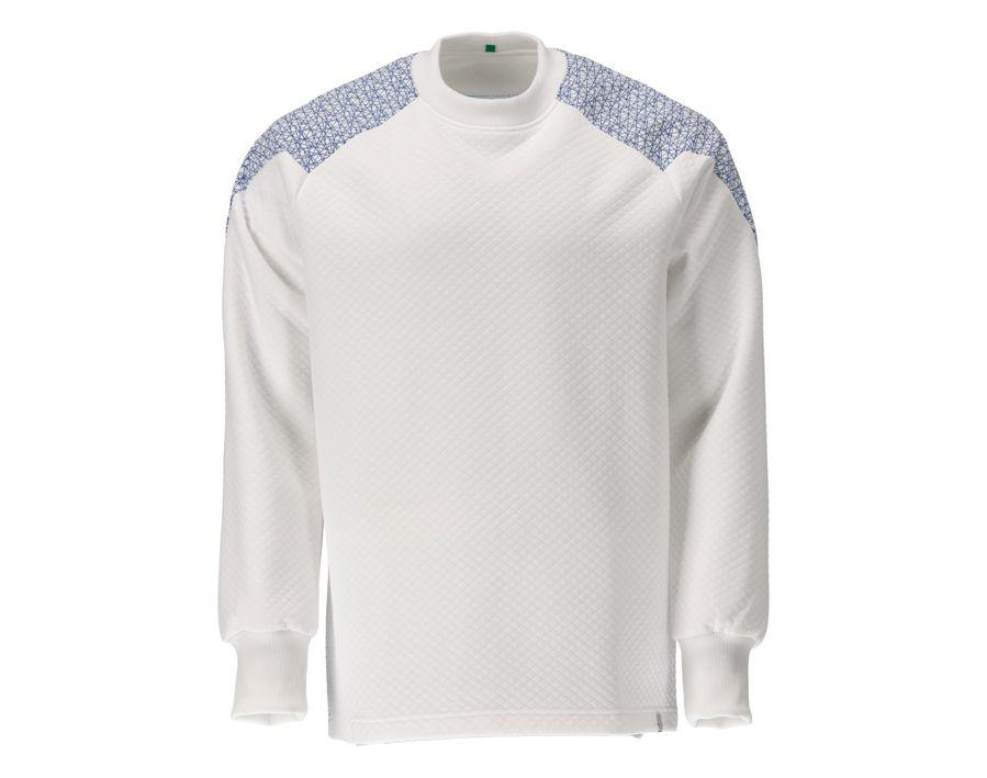 Felpa FOOD & CARE bianco/azzurro
