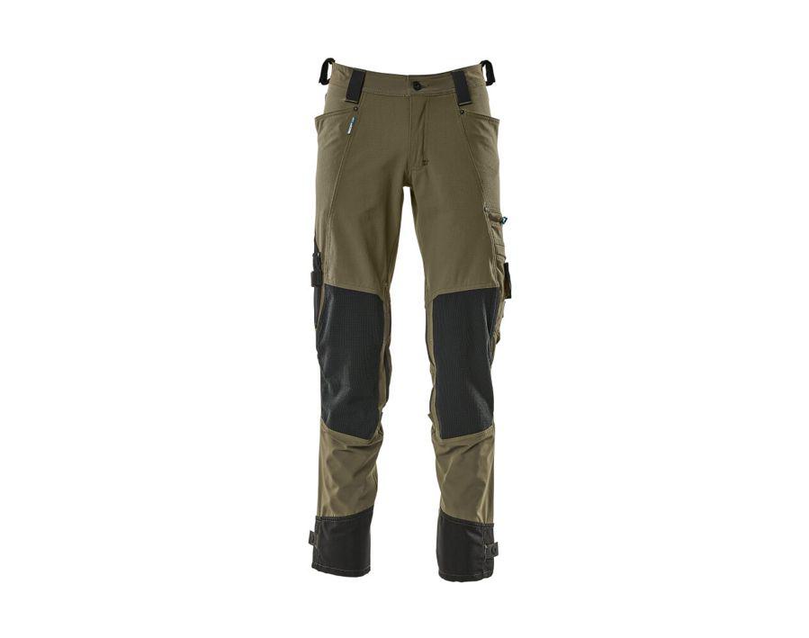 Pantaloni con tasche porta-ginocchiere ADVANCED verde muschio