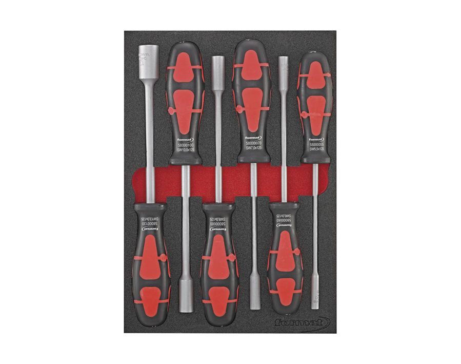 Werkzeugmodul Sechskant-Steckschlüssel-Schraubendreher, 6-teilig, Modul 2/3