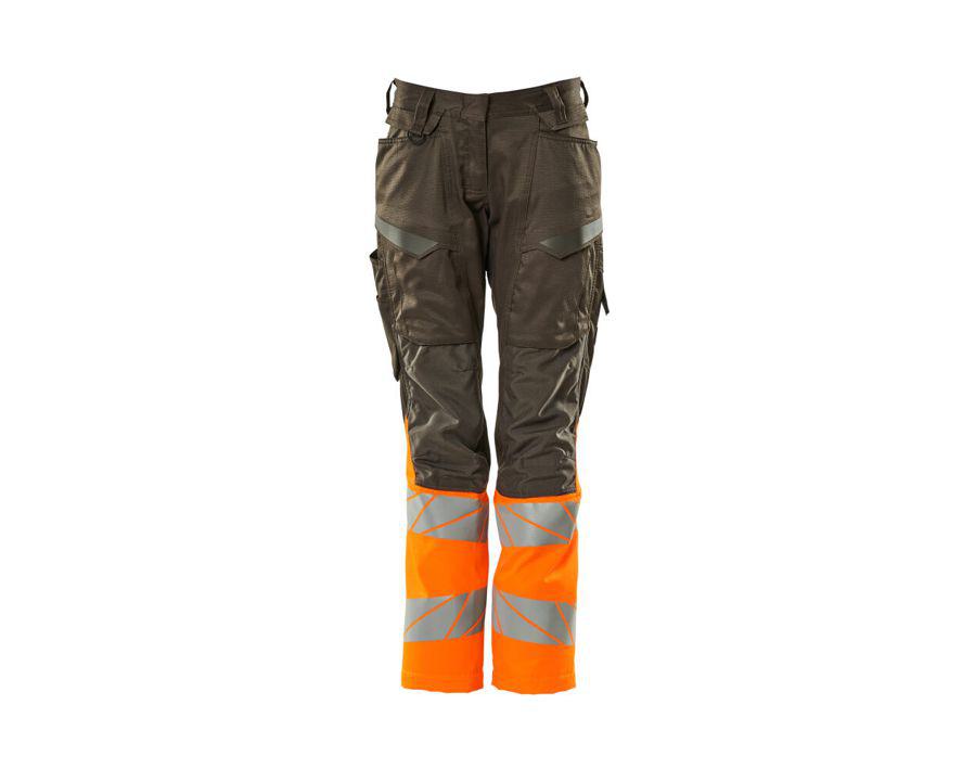 Pantaloni con tasche porta-ginocchiere ACCELERATE SAFE antracite scuro/hi-vis arancio