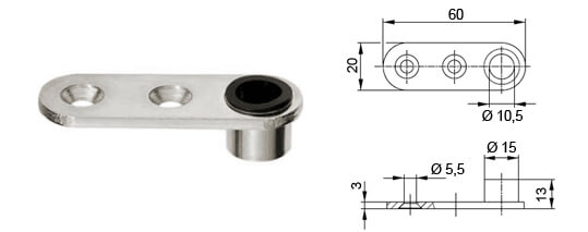 Supporto asta inferiore B 9019