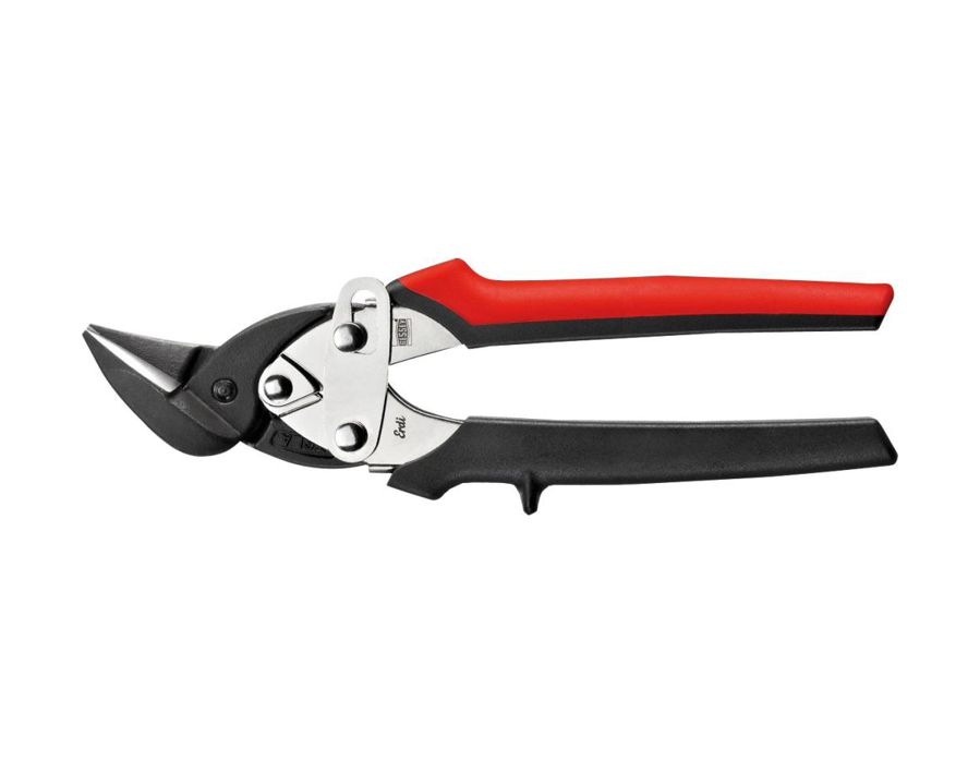 Ideal-Blechschere mit Hebelübersetzung und Mehrkomponenten-Griff, kompakt, linksschneidend