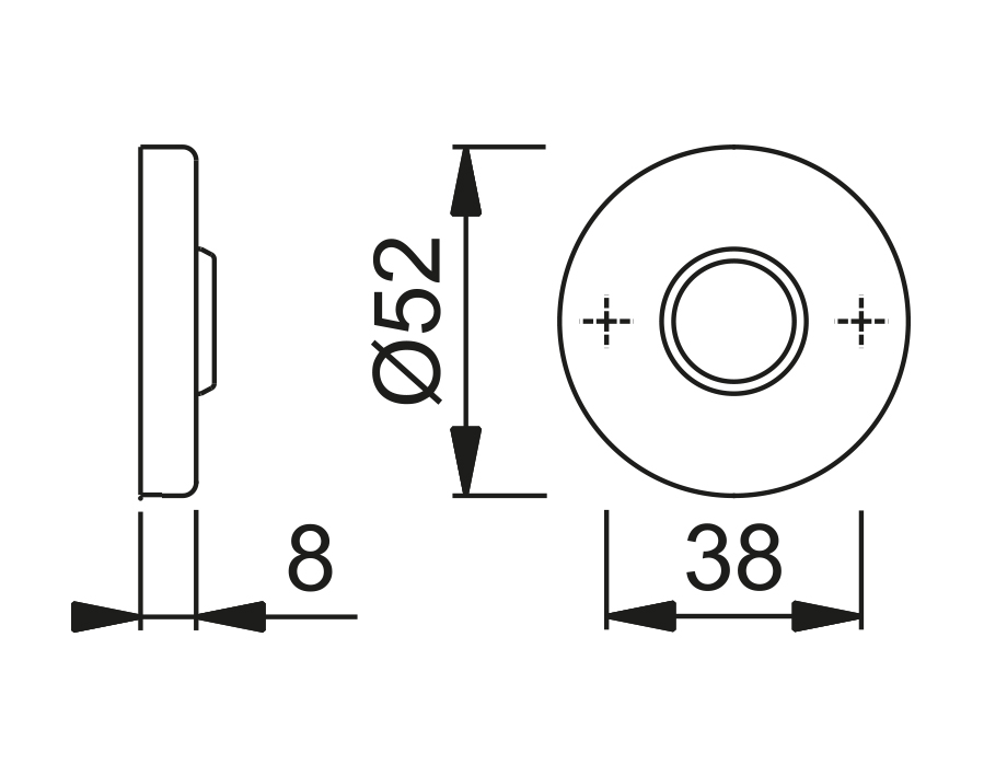 Coppia rosette coprivite E42K 