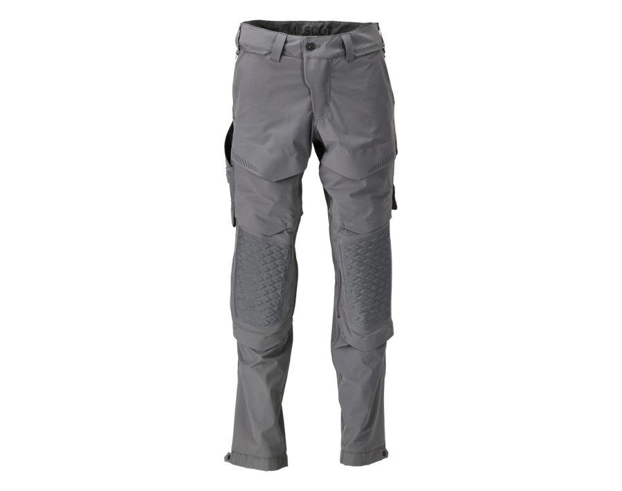Pantaloni con tasche porta-ginocchiere CUSTOMIZED grigio pietra