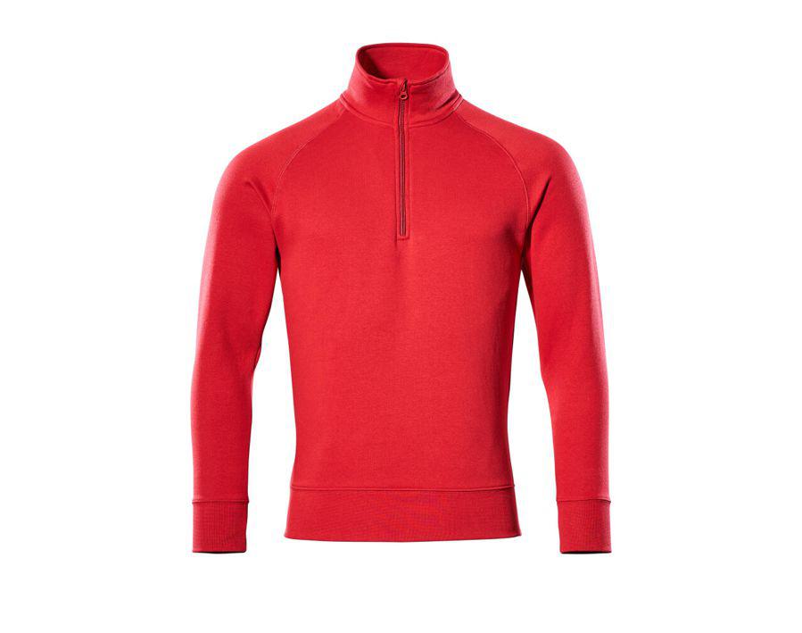 Felpa con mezza cerniera CROSSOVER rosso
