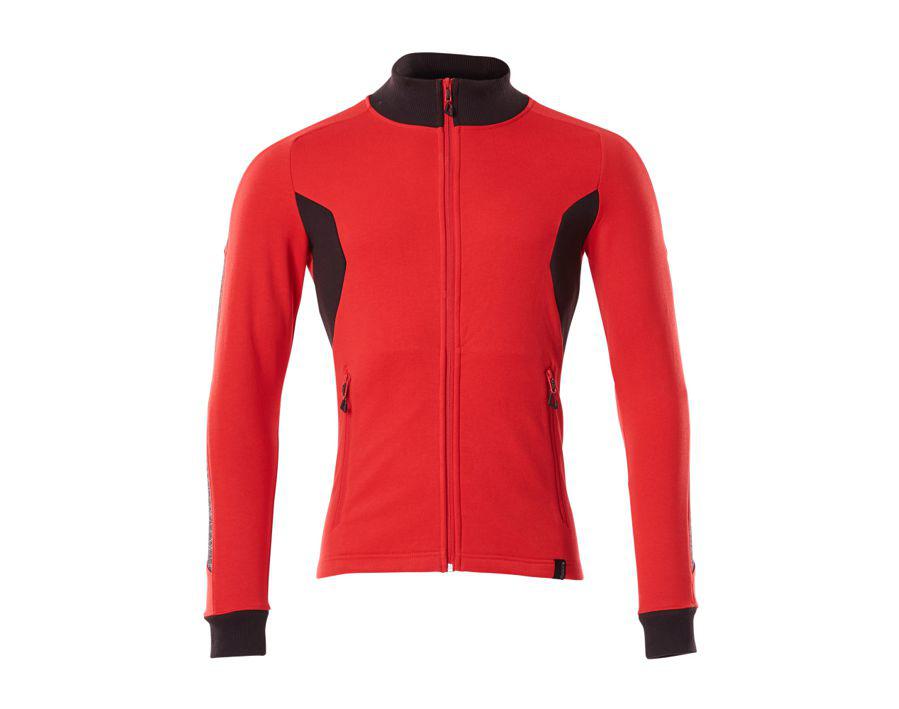 Felpa con chiusura lampo ACCELERATE rosso/nero