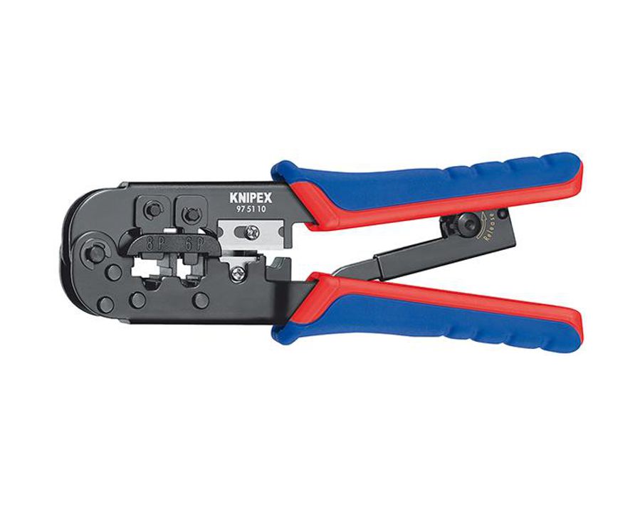 Crimpzange für Westernstecker, 6- und 8-polig