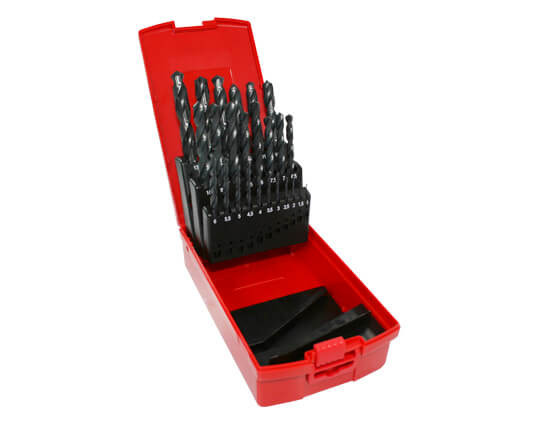 Serie punte corte da 25 pezzi A190, DIN 338 