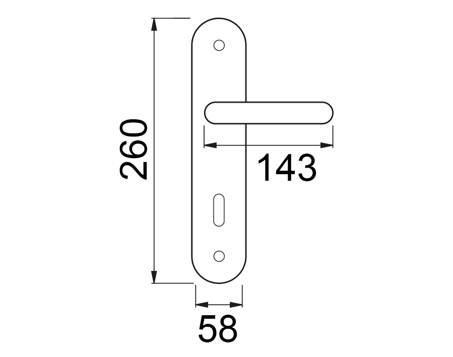 Guarnitura con placca serie URBAN