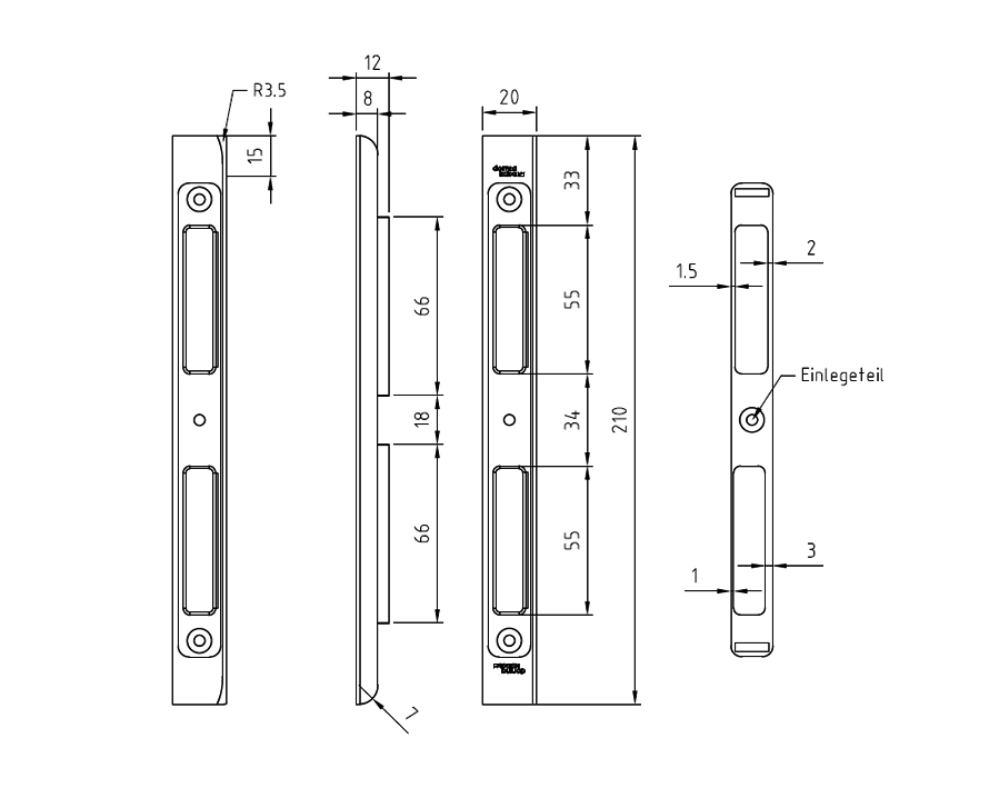 Contropiastra con 4 regolazioni 