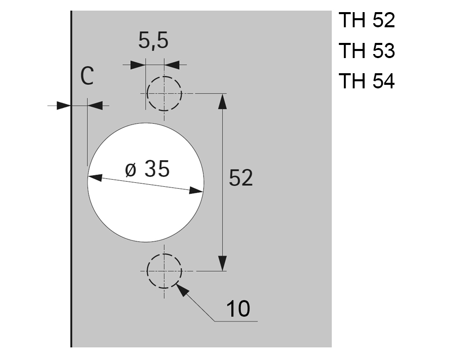 Cerniera da 95° Sensys 8631i per ante di grande spessore