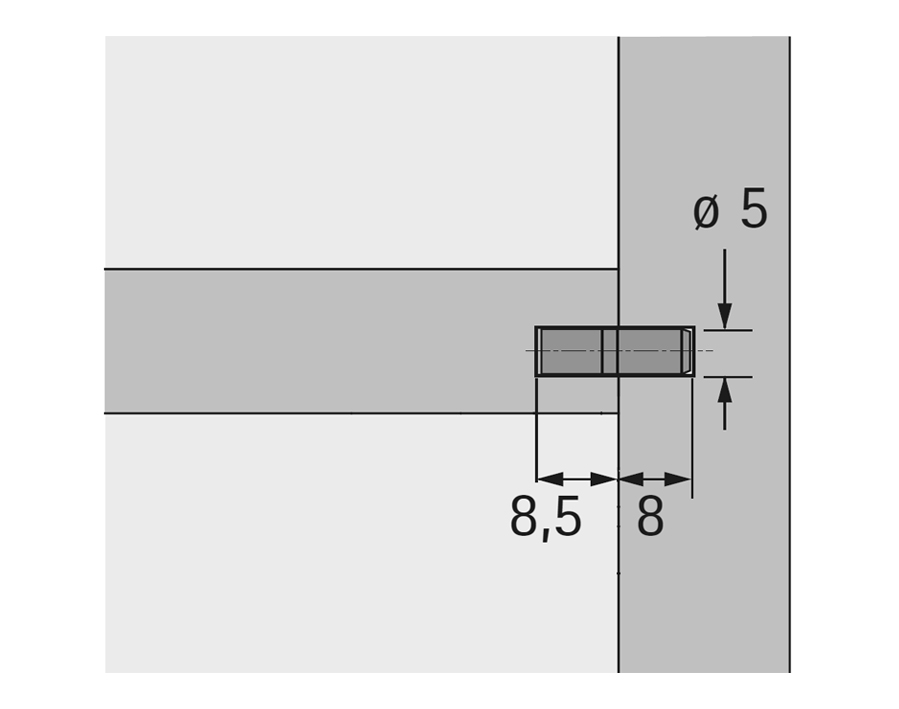 Reggipiano per ripiani scanalati 