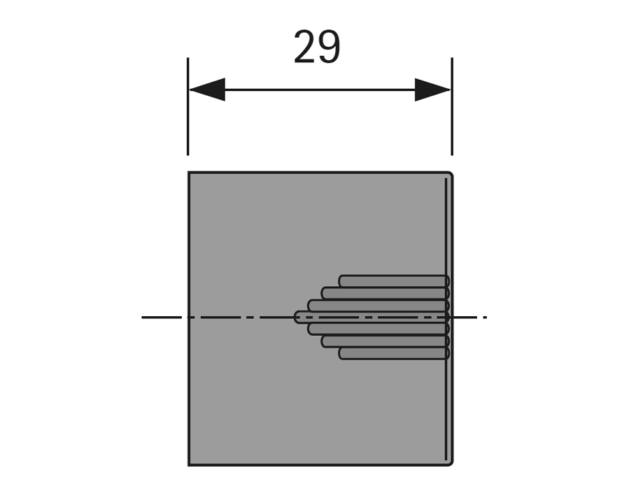 Pomolo fisso tipo 454 Prestige 2000 