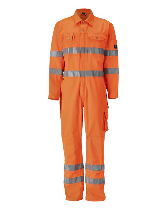 Tuta da lavoro con tasche porta-ginocchiere SAFE CLASSIC hi-vis arancio