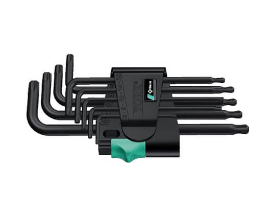 Serie chiavi maschio Torx piegate con sfera da 9 pezzi Serie chiavi maschio Torx piegate con sfera da 9 pezzi