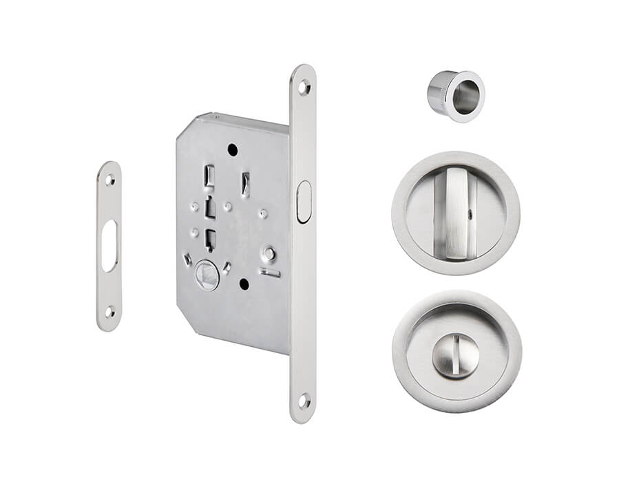 Set serratura per porte scorrevoli 