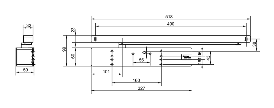 Chiudiporta a camme TS 98 XEA  1 - 6  