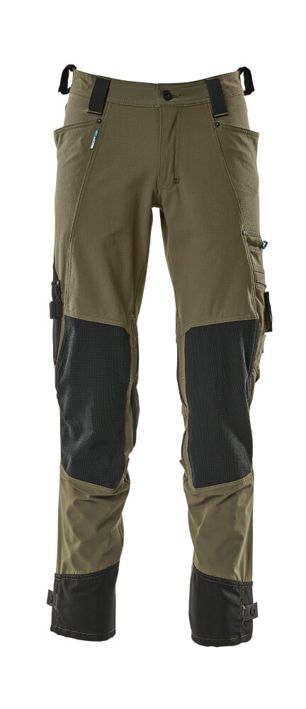 Pantaloni con tasche porta-ginocchiere ADVANCED verde muschio