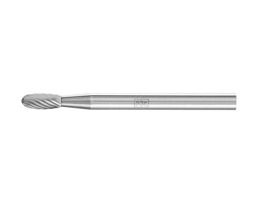 Hartmetall-Kleinfrässtift (Rotorfräser) DIN 8033 – Schaft-Ø 3 mm, Tropfenform TRE, Zahnung 5