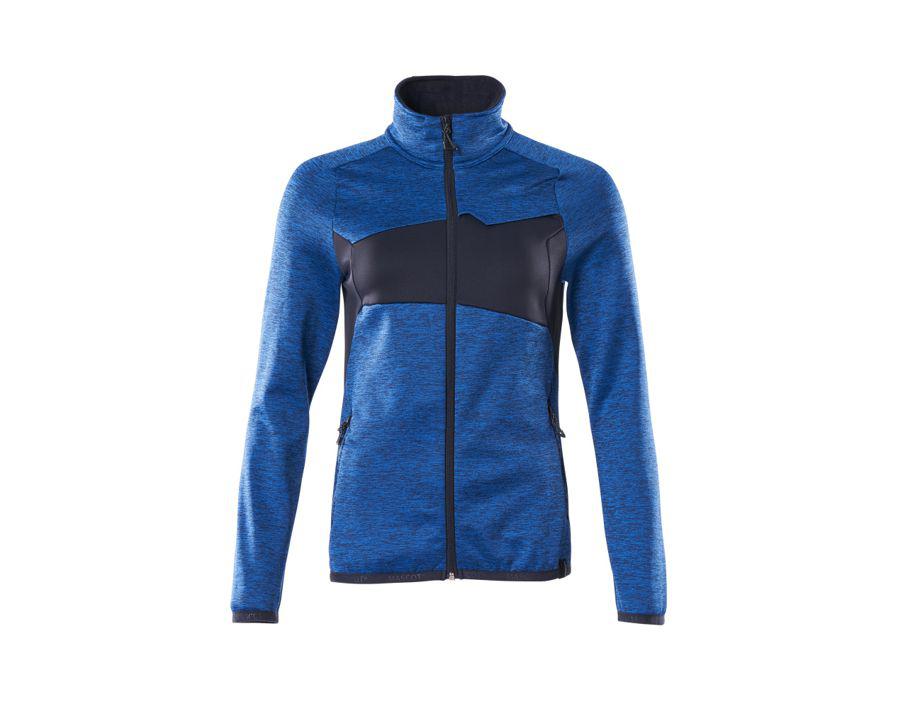 Maglione in pile con chiusura lampo ACCELERATE azzurro/blu navy scuro