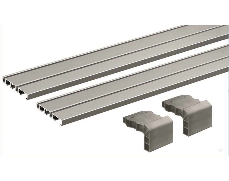 SlideLine M Kit binari: binario di scorrimento doppio da avvitare / da incollare