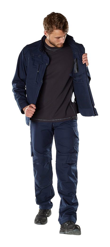 Pantaloni con tasche porta-ginocchiere MULTISAFE blu navy scuro
