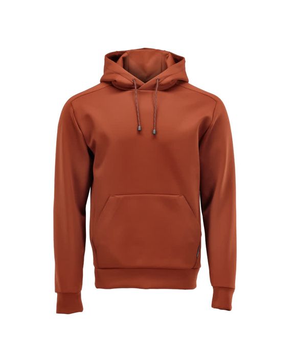 Felpa con cappuccio in pile CUSTOMIZED rosso autunno