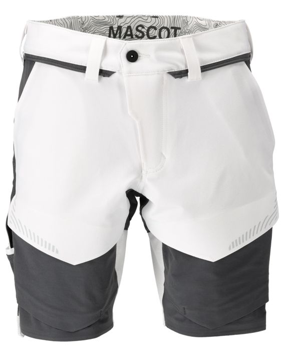 Pantalone corto CUSTOMIZED bianco/grigio pietra