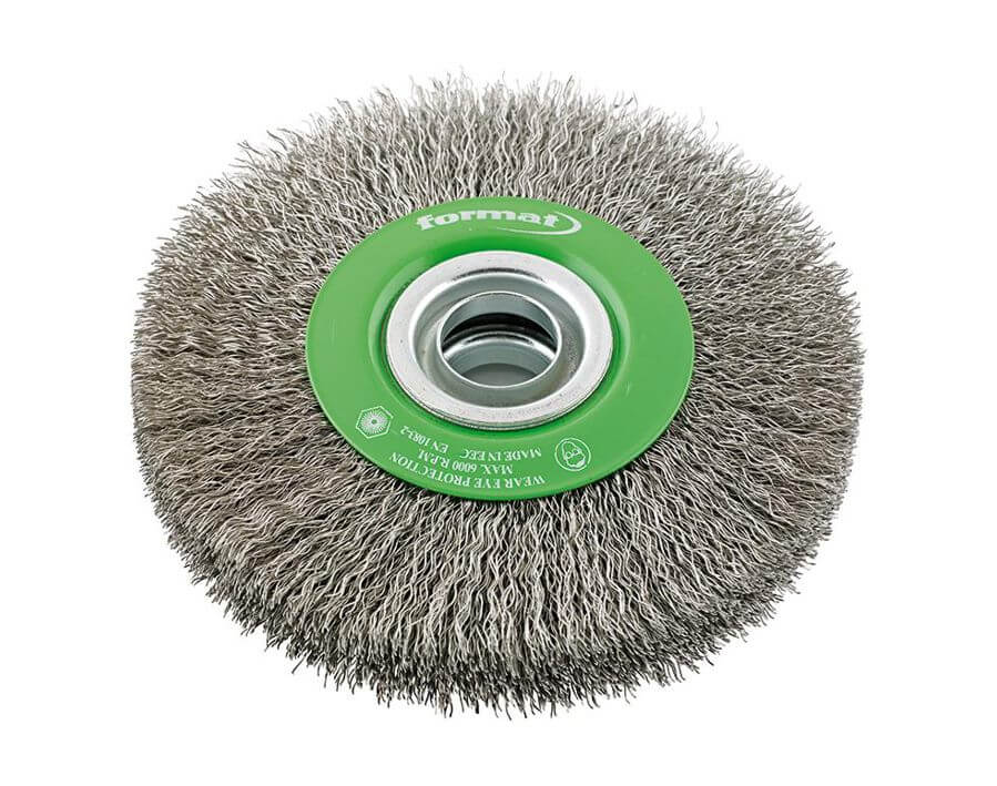 Rundbürste, rostfreier Stahldraht (1.4310), gewellt