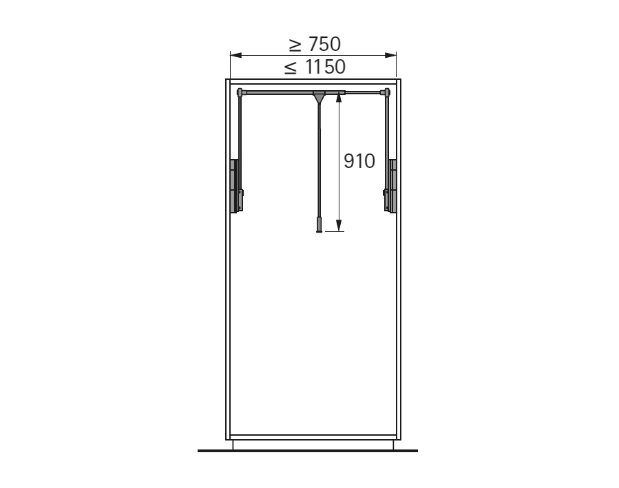 Sollevatore per grucce portabiti Duo Lift 15