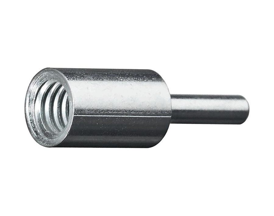 Gewindeadapter für Rohrbürste, M6-Gewinde auf 6-mm-Zylinderschaft, 50 mm