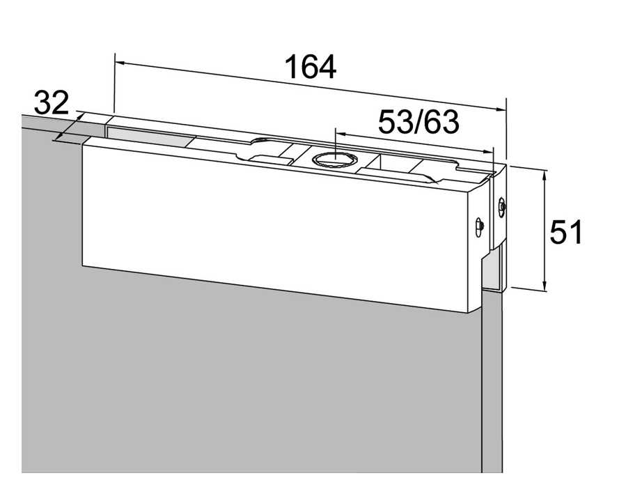 Cerniera (angolare) superiore PT 20 Universal 