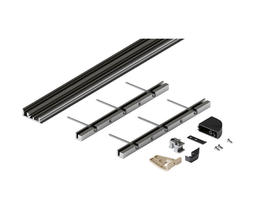 Set di profili per pavimento a 2 ante Hawa Folding Concepta