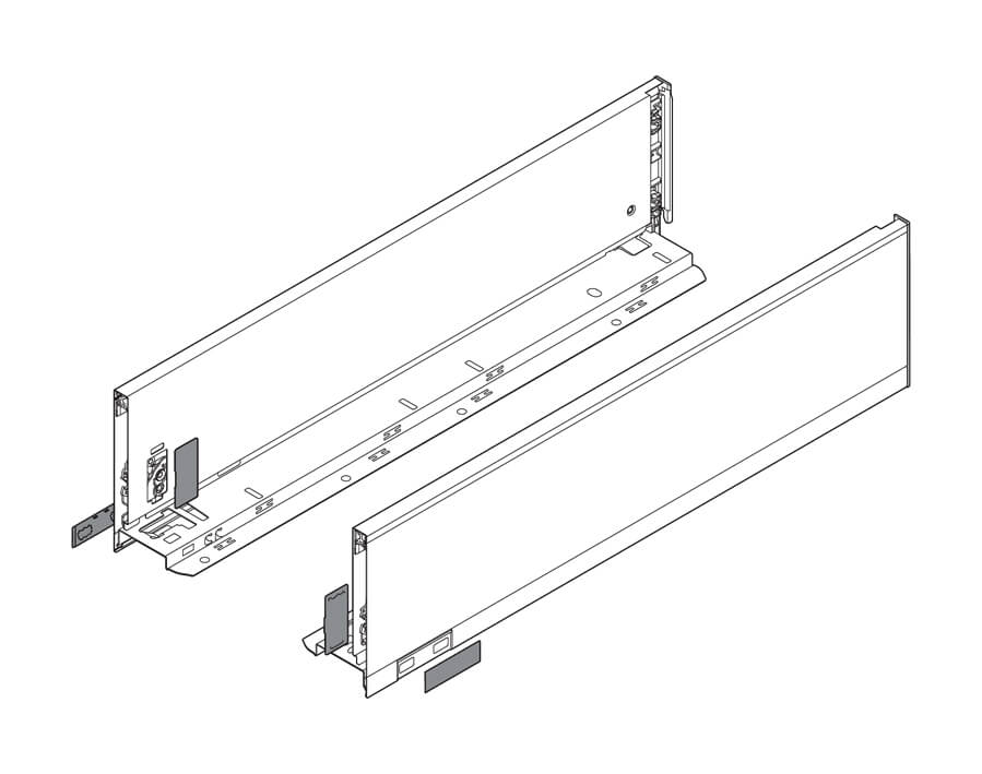 Spondine K e placchette di copertura sinistra/destra LEGRABOX pure