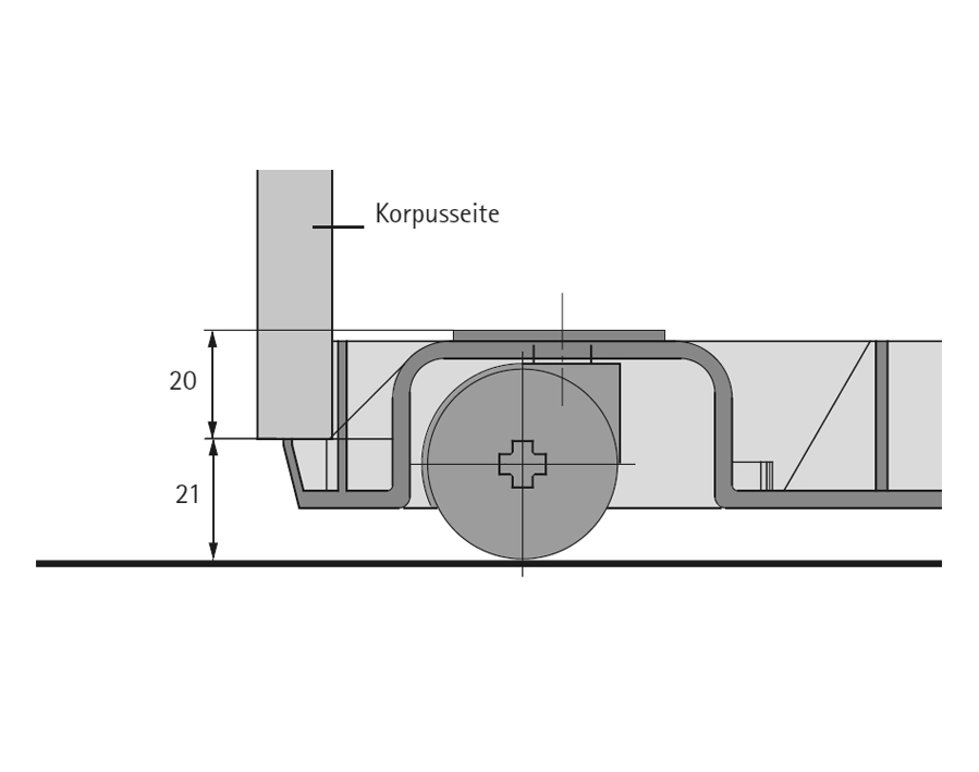 Ruota girevole per pavimenti duri Systema Top 2000 
