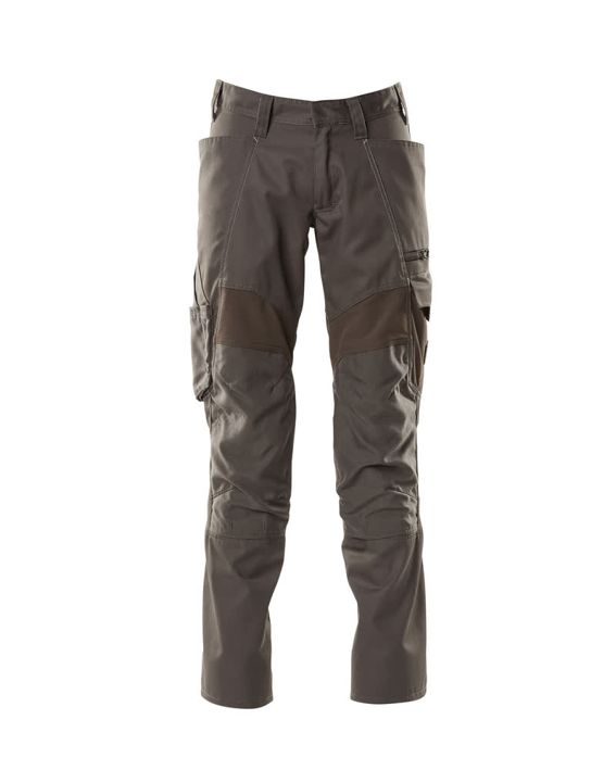 Pantaloni con tasche porta-ginocchiere ACCELERATE antracite scuro