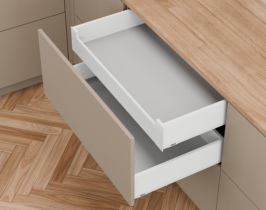 Merivobox - Cassetto interno - altezza K - bianco seta opaco 
