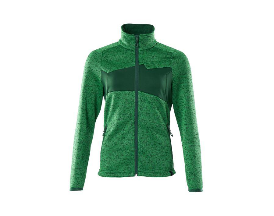 Maglione con chiusura lampo ACCELERATE verde prato/verde