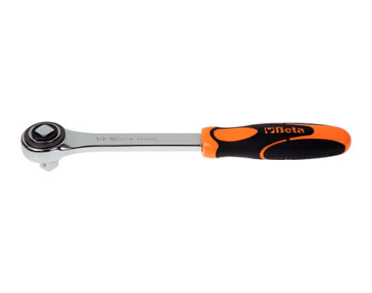 Cricchetto semplice con attacco quadro scorrevole ½", meccanismo a 72 denti  