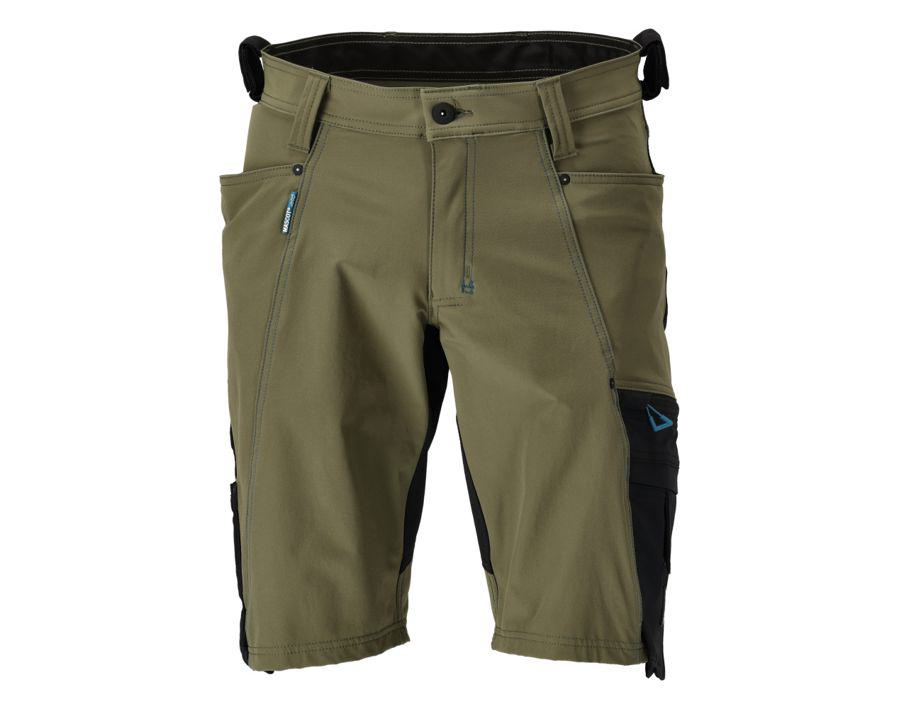 Pantalone corto ADVANCED verde muschio/nero