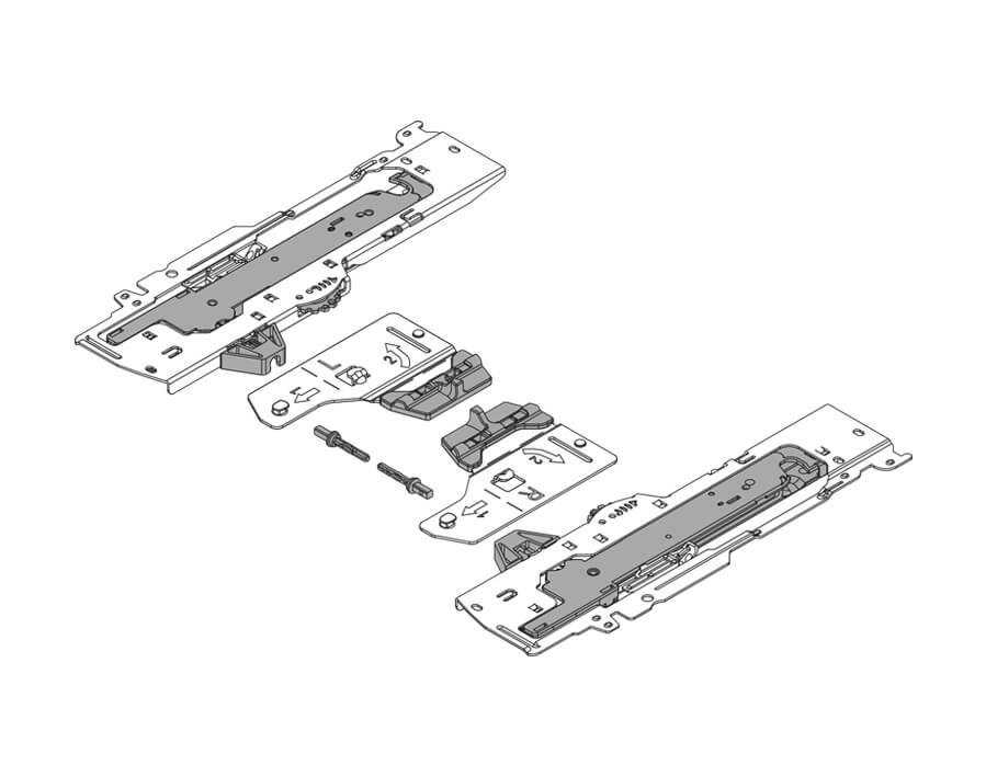 Set TIP-ON BLUMOTION (unità + trascinatore) per TANDEMBOX