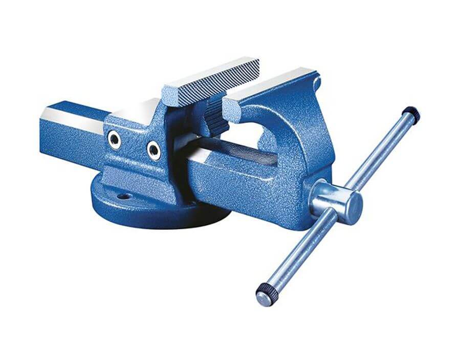 Parallelschraubstock mit angeschweißten Rohrspannbacken