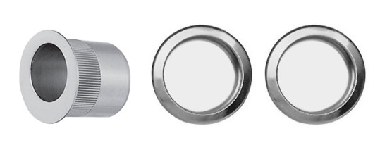 Scivola kit E rosette cieche tonde senza serratura 