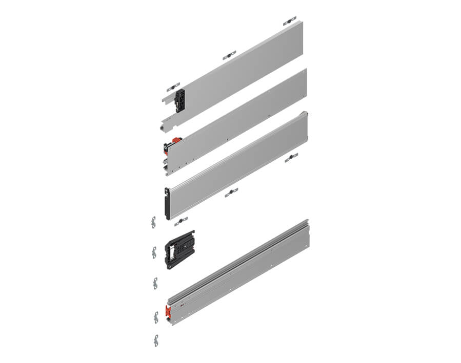 Set di guide pocket con TIP-ON REVEGO duo anta doppia 