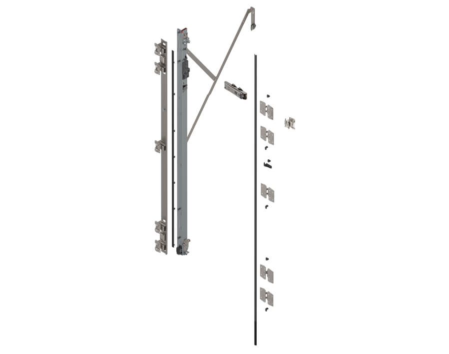 Set supporto cerniera con TIP-ON REVEGO duo anta doppia  